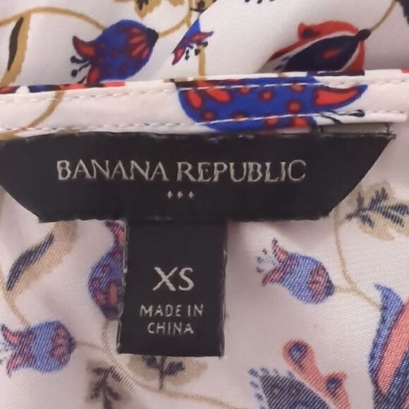 Banana Republic Factory White Floral Long Sleeve Dress - Picture 6 of 7